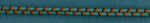 5 Yards 1/8" Orange, Teal, Green, Black Double Alternating Trim 4197 - Image 2