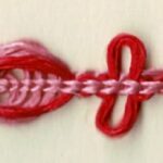 5 Yards 3/8" Flamingo Pink, Ruby Rosette and Double Loop Trim 46419