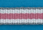 5 Yards 3/8" Pink, Grey, White Nautical Stripe Trim 82387P
