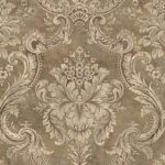 Large Framed Damask Wallpaper Villa Toscana By Wallquest LB30009 in Browns, Plum
