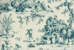 Seasons Classic Vintage Toile - York - Teal, Cream - AF2004