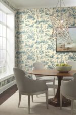 Seasons Classic Vintage Toile - York - Teal, Cream - AF2004 - Image 3