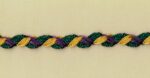 5 Yards 1/8" Forest Green, Gold, Purple Trim 27632FGP