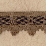 5 Yards 7'8" Light Brown, Dark Purple Scalloped Edge Ribbon Trim 47117