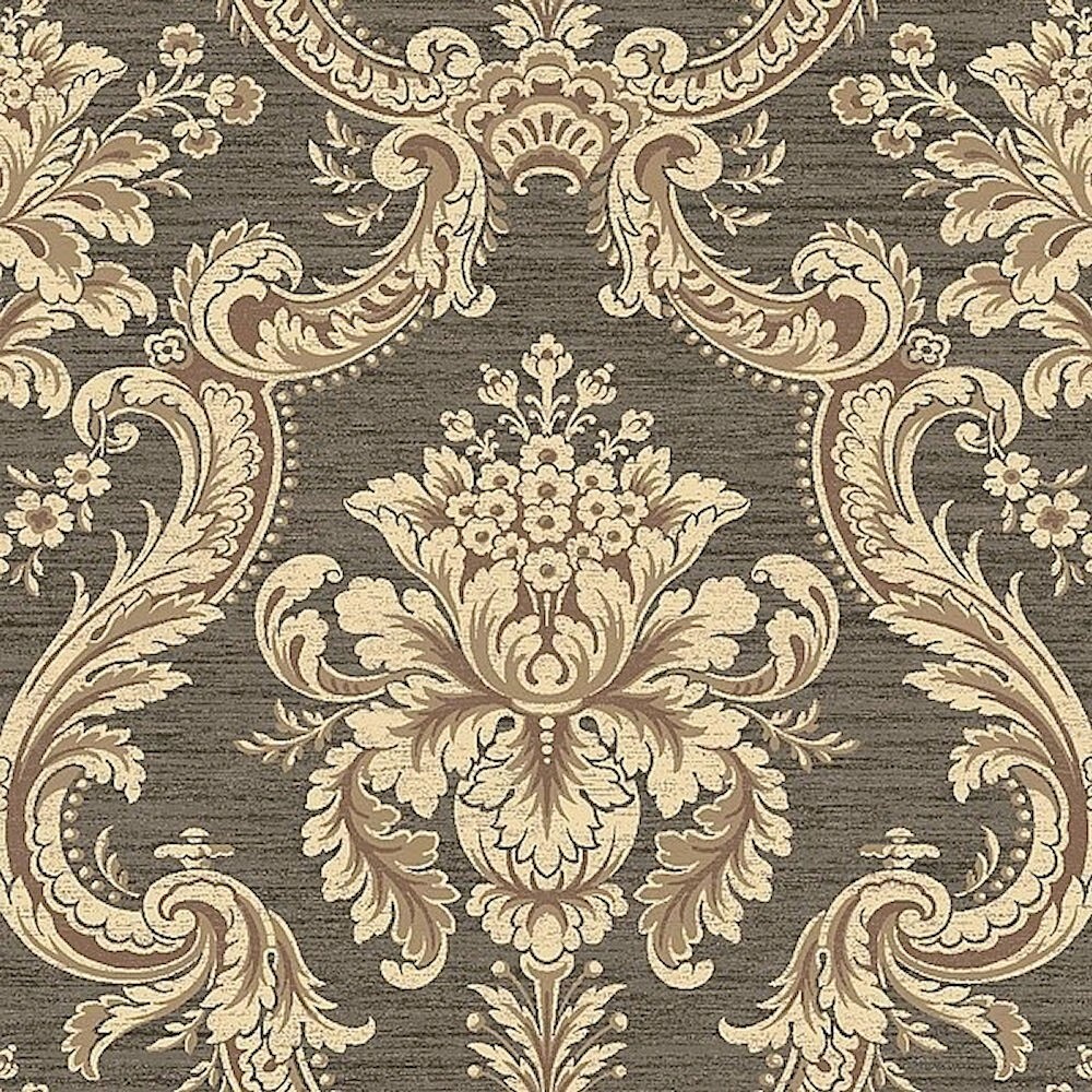 57-265.jpg Tapestry Damask Fabric Villa Toscana by Wallquest LB40006F per Yard - Image 1