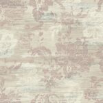 Jacobean Distressed Damask Wallpaper in Plums by Wallquest LB30801