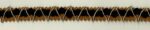 5 Yards 1/2" 1 Row of Black Sequins on Brown with Gold Trim 45206 - Image 2
