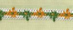 5 Yards 3/4" Alternating Green, Yellow on White Trim 47033