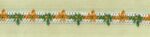 5 Yards 3/4" Alternating Green, Yellow on White Trim 47033 - Image 2