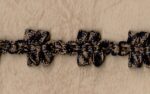 5 Yards 5/8" Dark Navy, Khaki Bow Loop Trim 47096