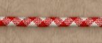 5 Yards 5.5mm, 1/4" Red and White Gingham Cord Trim 27819