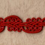 5 Yards 1/4" Oriental Feel Red Open Weave Gimp Trim 46097