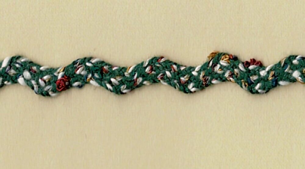 57-386.jpg 5 Yards 1/4" Loden, Multicolor Ric Rac Trim 27117L - Image 1