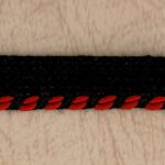 5 Yards 1/8" (1/2" Overall) Red and Black Trim with Lip 17549