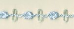 5 Yards 3/8" Periwinkle, Celery Rosette and Double Loop Trim 46609PC