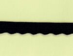 5 Yards 3/8 Dark Navy Blue, Grey Wave Design with Lip Trim 27928