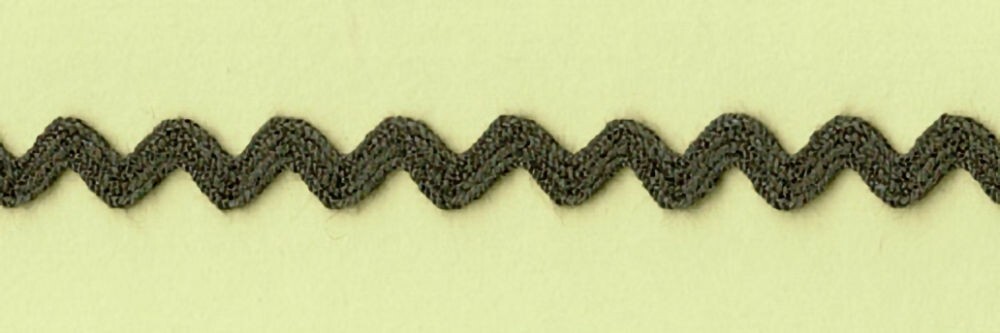 57-426.jpg 5 Yards 1/4" Olive Green Loden Ric Rac Trim 82 - Image 1