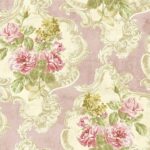 Historic Savannah House Cameos of Bouquets of Roses Fabric SF81801F in Pink Yard