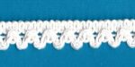 5 Yards 3/8" White Elastic Small Scalloped Trim 47525