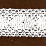 5 Yards 7/8" White Elastic Lace Looking Trim 47517