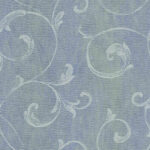 Gibby Blueberry Leafy Scroll Wallpaper with Background Stripe  CHR11666