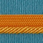 5 Yards 3/8" Overall, 1/8" Cord Gold Twist Cord with Lip Trim 349