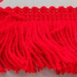 5 Yards 1 5/8" Red Brush Fringe Trim 47614