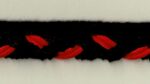 5 Yards 5/8" Thick Braided Red and Black Trim with Lip 26422
