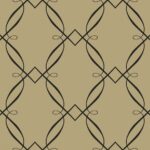 Scroll Trellis Wallpaper Paper and Ink by Wallquest LA30715