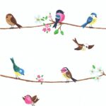 Sweet Tweet Wallpaper Birds on Branches by Pelican Prints KJ52002