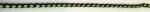 5 Yards 1/4" Black, Signal Green Braided Trim 16065G - Image 2