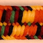 5 Yards 1/4" Orange, Yellow, Green, Rusty Red, Brown Braid Trim 24278