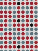 Fusion Dots Contemporary Wallpaper in Silver, Red, Black, Gray, White     SS9213 - Image 2