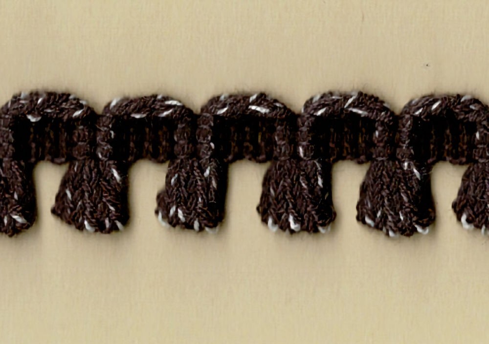57-626.jpg 5 Yards 5/8" Dark Purple, White Thick Arch-Shaped Trim 47122 - Image 1