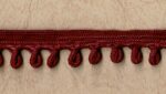 5 Yards 3/8" Burgundy Button Loop Trim with Lip 6755