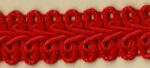 5 Yards 3/4" Red Double Loop Trim 45681