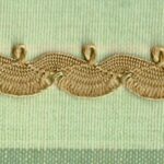 5 Yards 3/8" Antique Gold Loop and Fan Trim 12643
