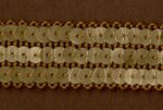 5 Yards 15/16" Matte Gold 3 Row Sequins Trim 43512M