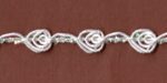 5 Yards 1/4" White Iridescent Rosettes Trim 46131