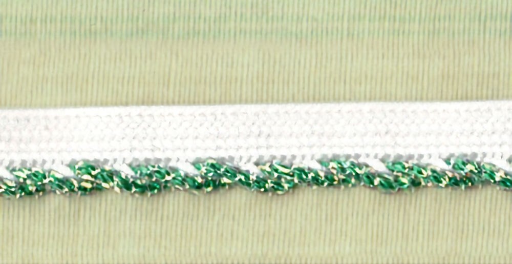 57-652.jpg 5 Yards 3/8" Greens, Iridescent Trim with Lip 27936G - Image 1