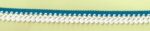 5 Yards 3/4" Scalloped Turquoise, White Gimp with Lip Trim 40217 - Image 2