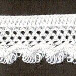 5 Yards 1/2" White Scalloped Lattice Look Trim 22973