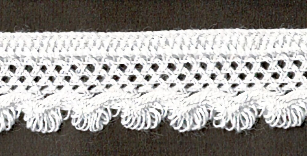 57-685.jpg 5 Yards 1/2" White Scalloped Lattice Look Trim 22973 - Image 1