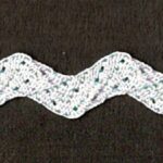 5 Yards 3/8" White Iridescent Ric Rac Trim 27124