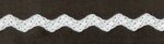 5 Yards 3/8" White Iridescent Ric Rac Trim 27124