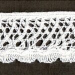 5 Yards 3/4" White Scalloped Lattice Look Trim 25770