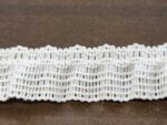 5 Yards 5/8" White Elastic Gathered Curtain Looking Trim 47188