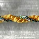 5 Yards 5/32" Gold and Rainbow Foil Twist Cord I1MR2-GR