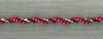 5 Yards 5/32" Fuchsia and Rainbow Foil Twist Cord Trim I1MR2-FP