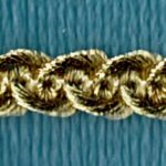 5 Yards 1/4" Semi-Stiff Gold Braided Trim 19652